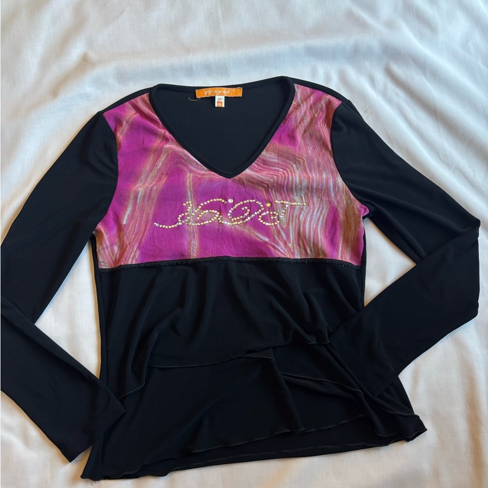 Y2K LongSleeve with bedazzled letters